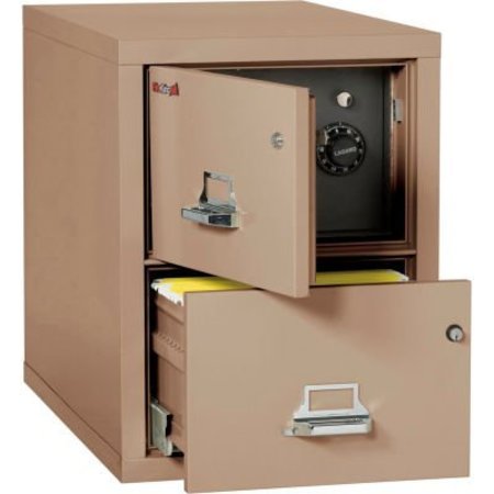 FIRE KING Fireking Fireproof 2 Drawer Vertical Safe-In-File Legal 20-13/16"Wx31-9/16"Dx27-3/4"H Taupe 2-2131-CTASF